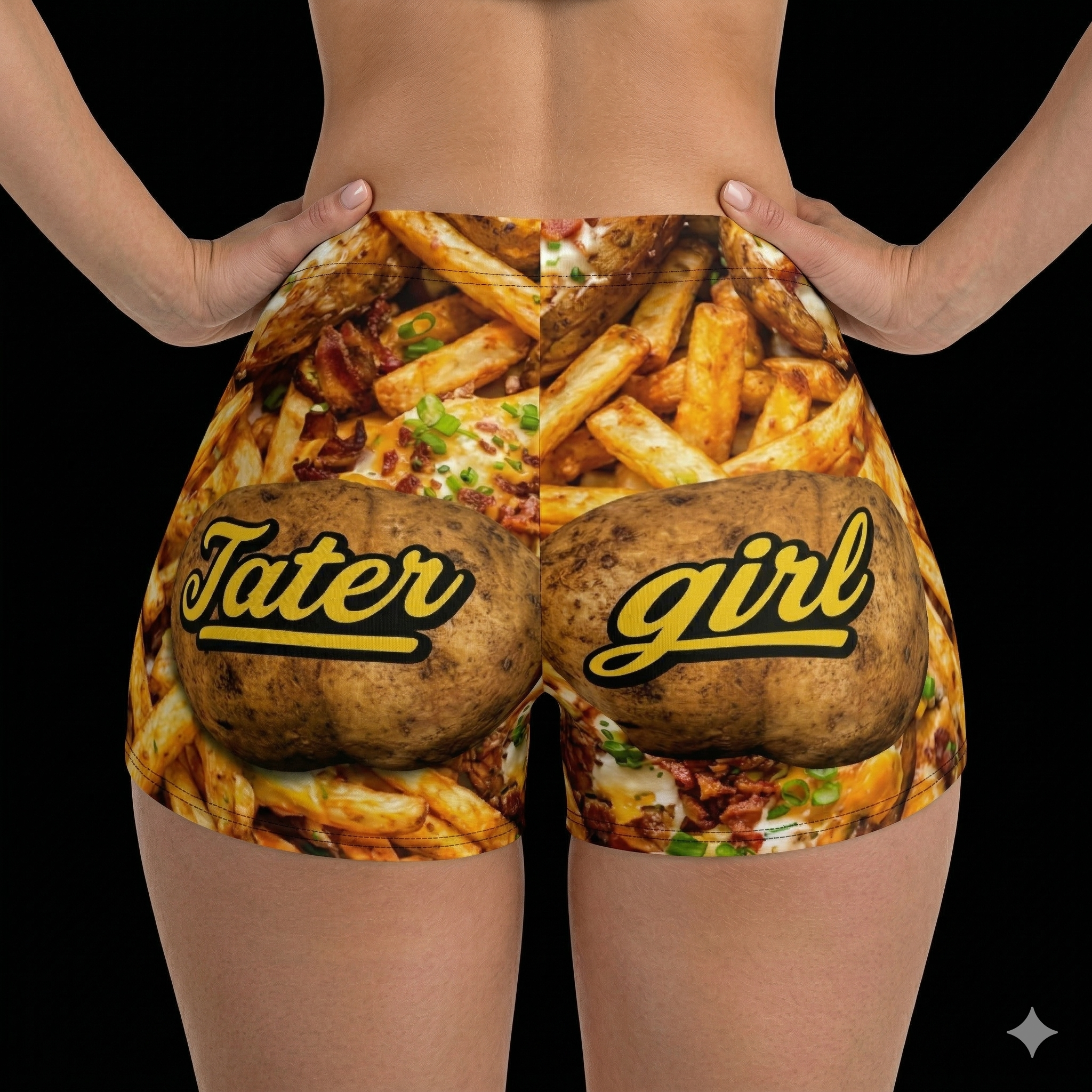 Tater Girl Booty Shorts - Back View